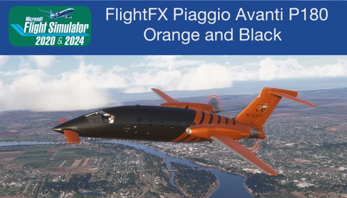 Piaggio Avanti P180 Orange and Black