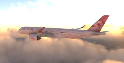 ETIHAD 20 years pink coloring