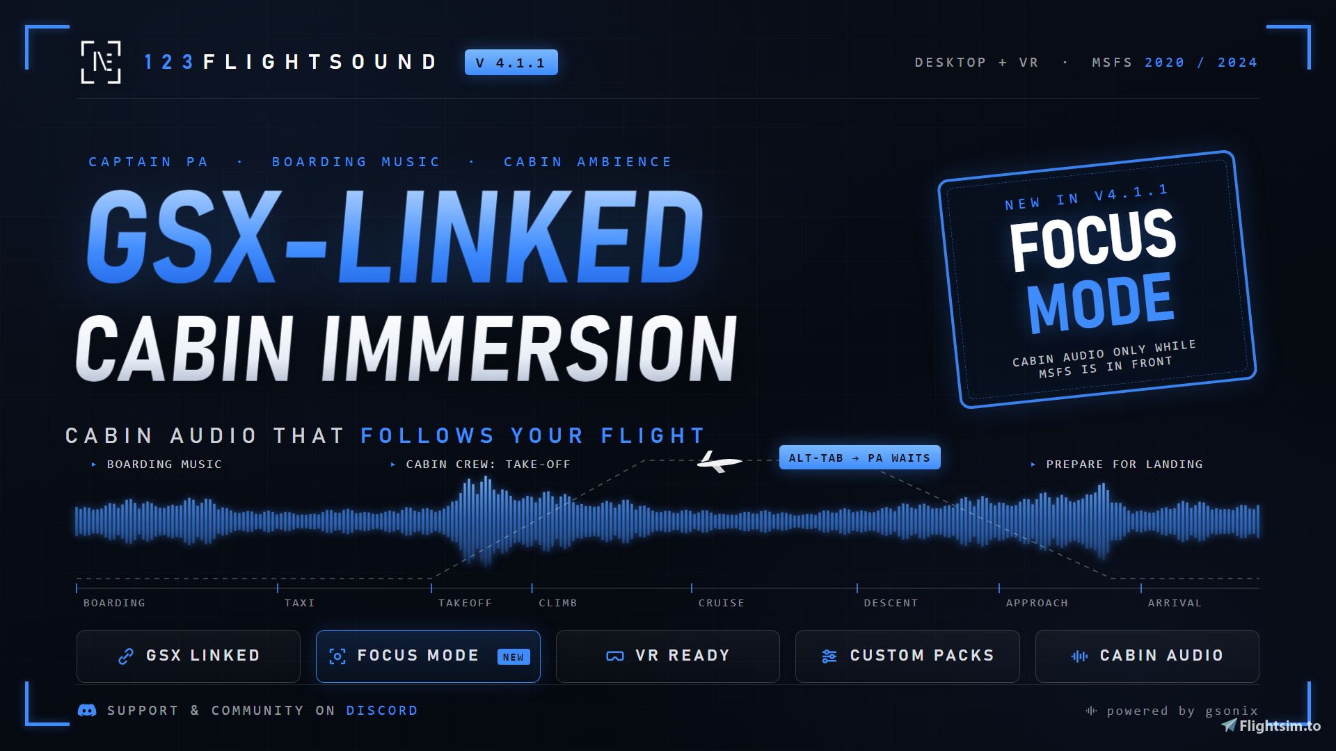 123flightSOUND v4.1.1 | FlightSound Assist, GSX Linked Cabin Flow, VR Panel & Custom Sound Packs - Image 2