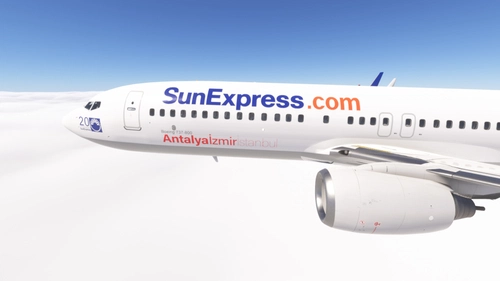PMDG 737-800 w/ cabin SunExpress - old livery (TC-SNE)