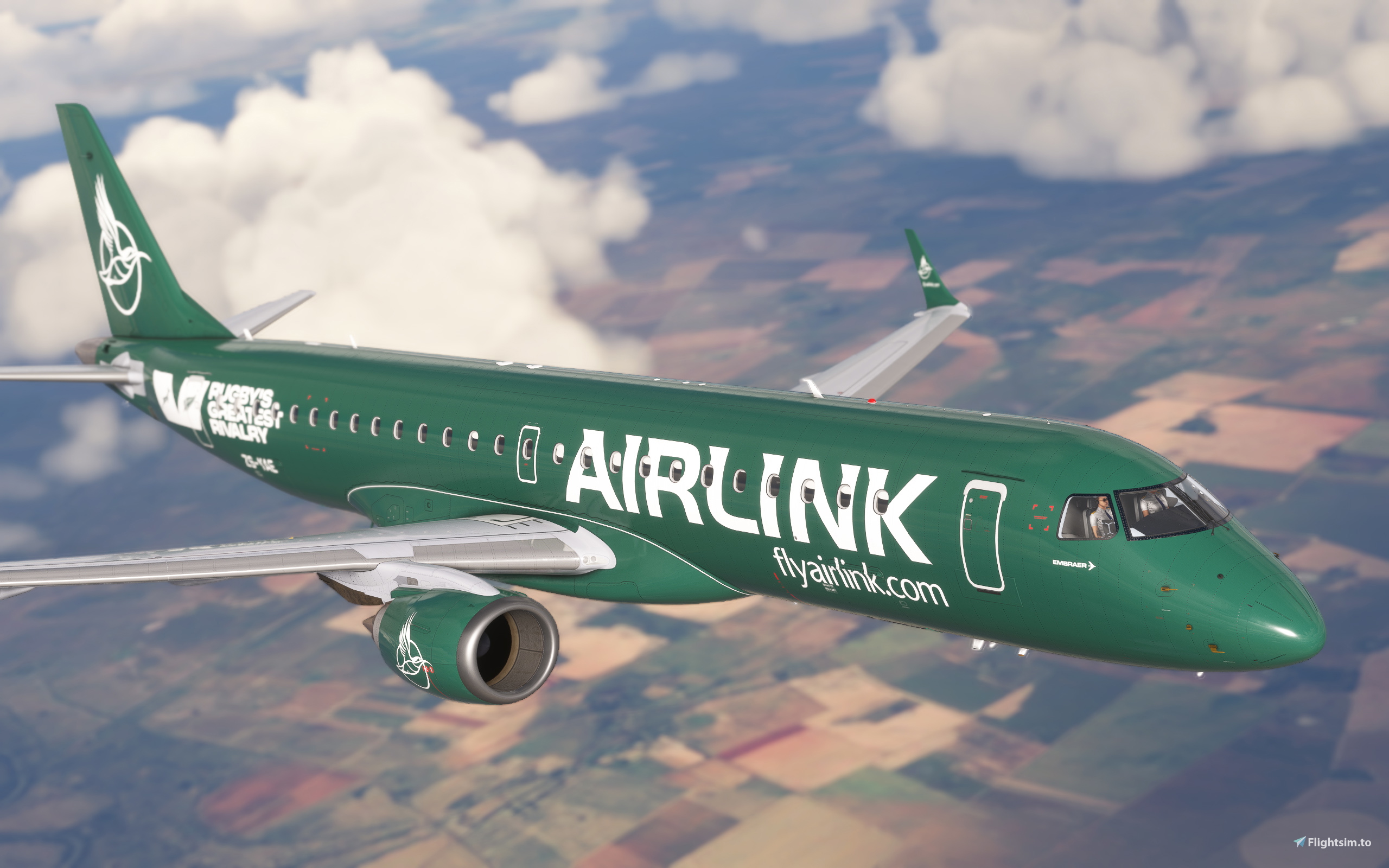 Airlink Embraer E190 ZS-YAE FSS 'Greatest Rugby Rivalry