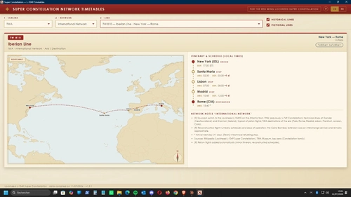 Super Constellation Network Timetables