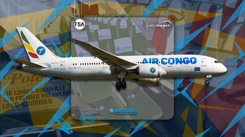 BravoAirspace B787 | Air Congo ET-ASI | w/cabin |8K