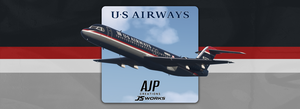 US Airways - 2000s Collection - JustFlight Fokker 100 thumbnail 1