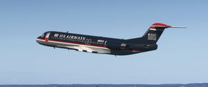 US Airways - 2000s Collection - JustFlight Fokker 100 thumbnail 6