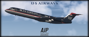 US Airways - 2000s Collection - JustFlight Fokker 100 thumbnail 10