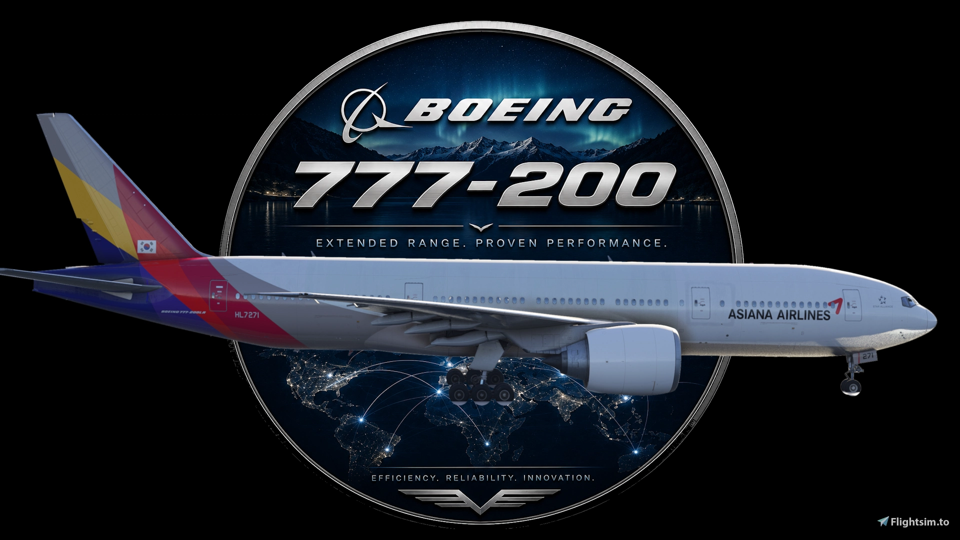 その他 ASIAN AIRLINES Boeing 777-200ER 1/180 Asiana Airlines Boeing 777-200LR – HL7271 [Requested] - Aircraft