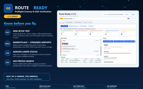 Route Ready – Preflight Scenery & GSX Verification