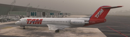 Just Flight Fokker 100 | TAM Linhas Aéreas PT-MRA (fictional)
