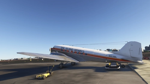 Microsoft Asobo DC3 DHL Island Airways N103BL livery for MSFS2024