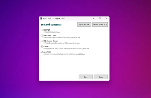 MSFS 2024 EXE Toggler
