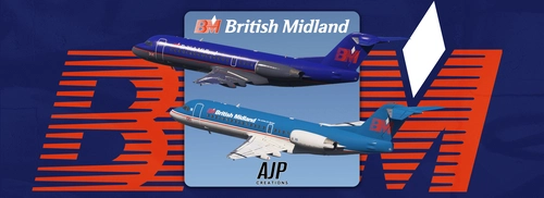 British Midland International - Fleetpack - JustFlight Fokker 70