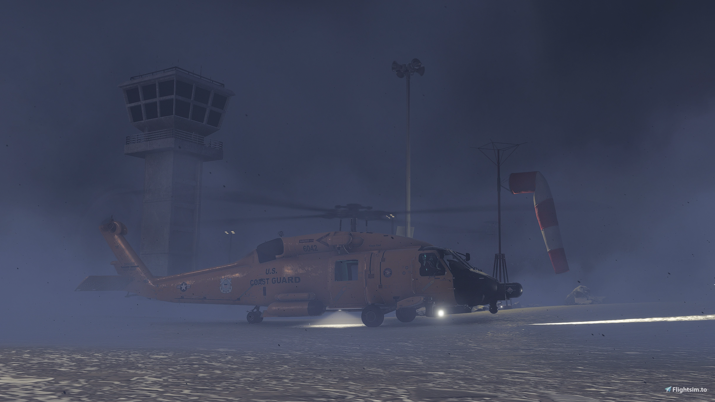 Night lighting at NAAF base