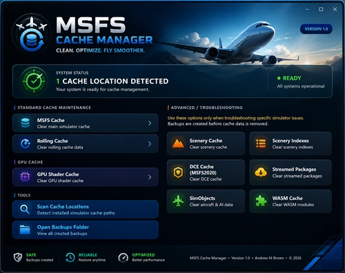 MSFS Cache Manger