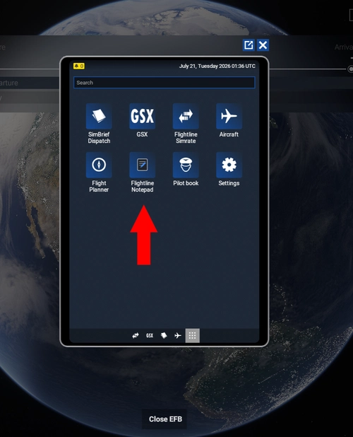 Flightline Notepad EFB App