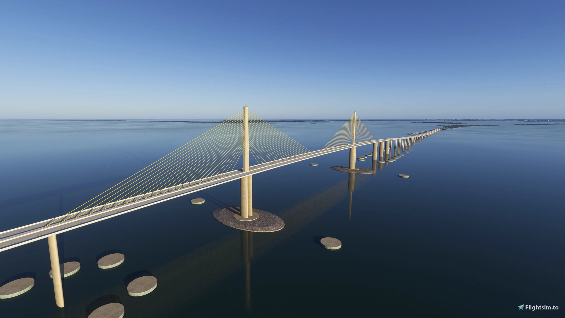 Sunshine Skyway Bridge aerial view