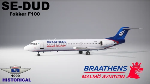 Just Flight - Fokker F100, SE-DUD, Braathens Malmö Aviation, 1999