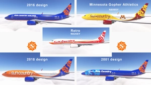 PMDG 737-800 /w cabin Sun Country Airlines fleet (regular + retro + Minnesota Athletics special) thumbnail 14