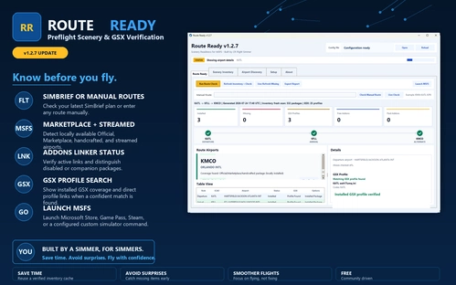 Route Ready – Preflight Scenery & GSX Verification