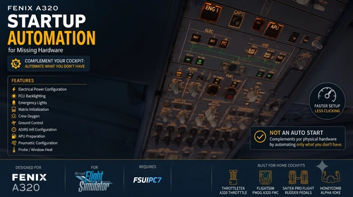 Fenix A320 Startup Automation for Missing Hardware