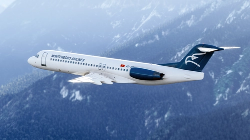 JustFlight Fokker 100 Montenegro Airlines Pack