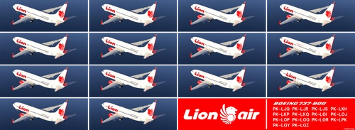 Lion Air Boeing 737-800 Standard Livery Pack (2026)