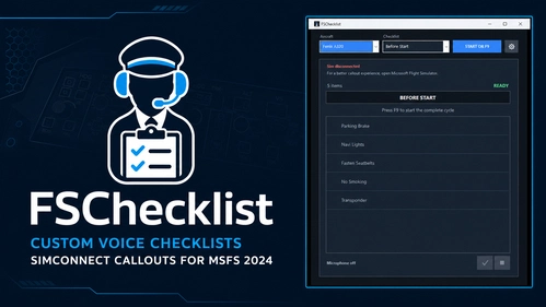 FSChecklist – Custom Voice Checklists & SimConnect Callouts