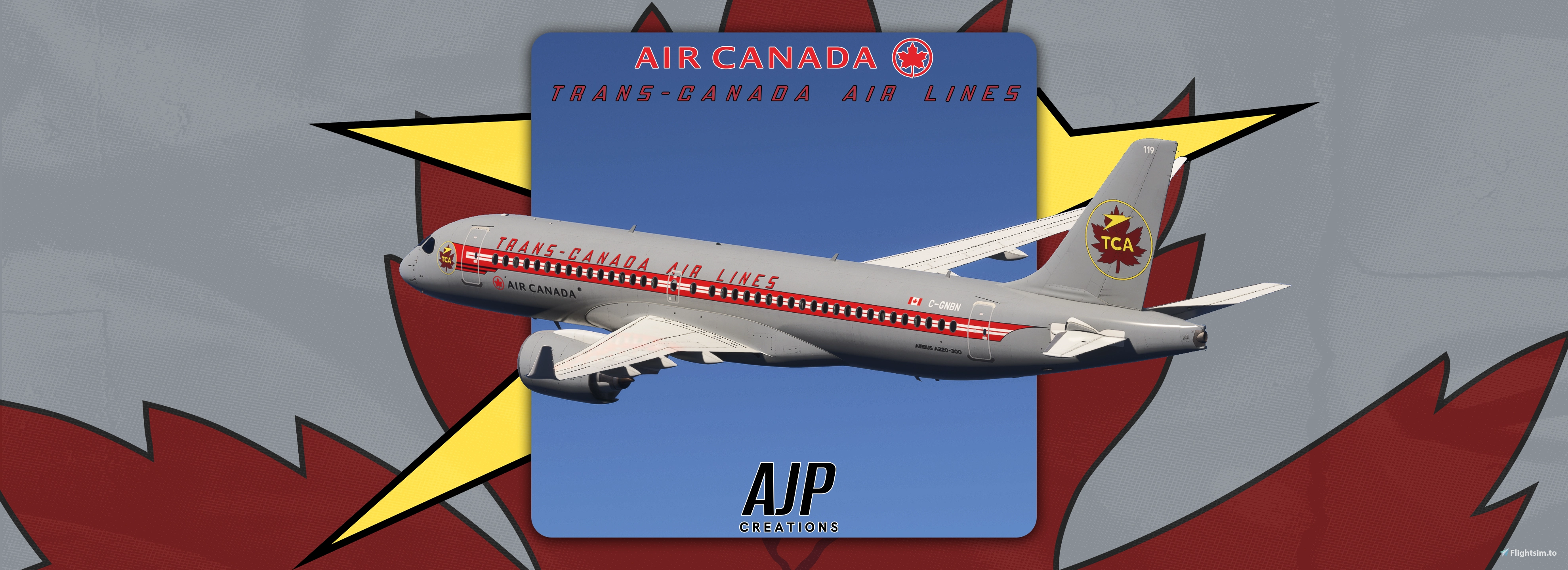 Air Canada - Trans Canada Retro - C-GNBN - Synaptic A220-300 - Image 1