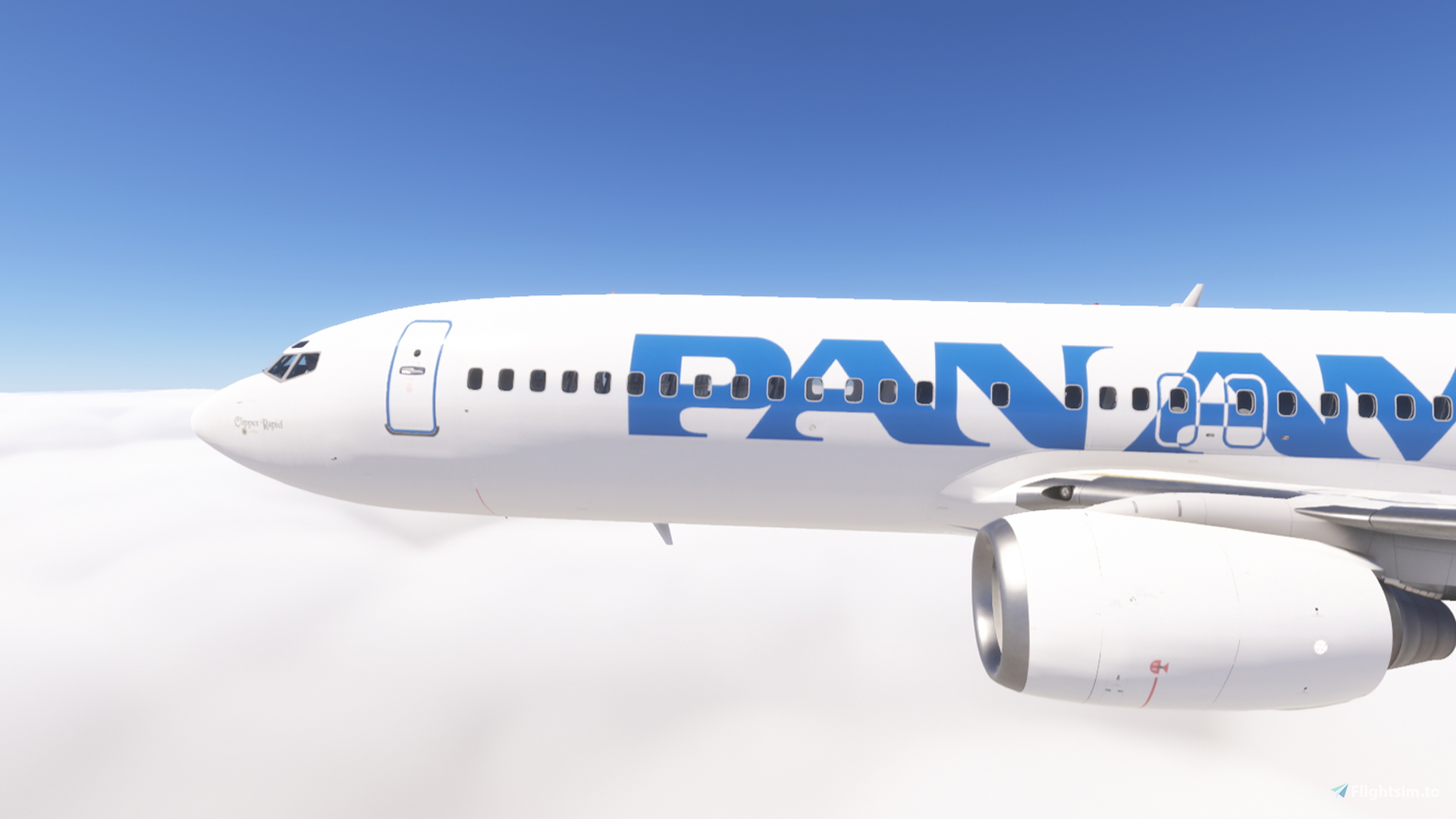 PMDG 737-800 w/ cabin Pan Am (N407KW) - Aircraft Liveries for MSFS