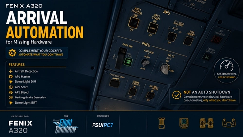 Fenix A320 Series Arrival Automation