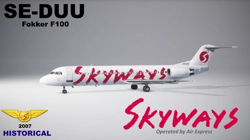 Just Flight - Fokker F100, SE-DUU, Skyways, 2007
