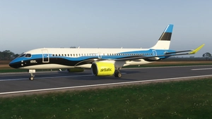 Synaptic | Airbus A220-300 | AirBaltic | YL-CSJ 'Estonian Flag' thumbnail 2