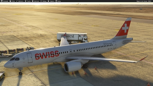 Swiss HB-JCU livery Synaptic A220-300 MSFS2024 only (with cabin)
