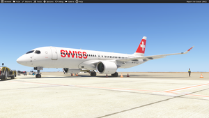 Swiss HB-JCU livery Synaptic A220-300 MSFS2024 only (with cabin) thumbnail 4