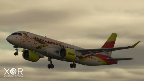 Synaptic A220-300 | airBaltic 50th (YL-ABX) | 4K