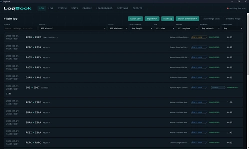 Log Book (Stable Beta)