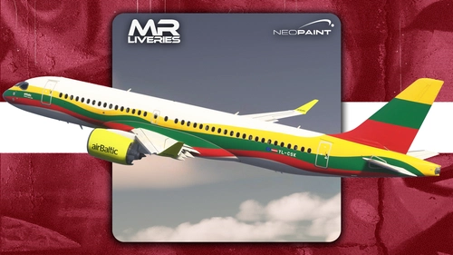 Synaptic | Airbus A220-300 | AirBaltic | YL-CSK 'Lithuanian Flag'