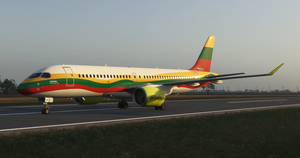 Synaptic | Airbus A220-300 | AirBaltic | YL-CSK 'Lithuanian Flag' thumbnail 2
