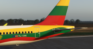 Synaptic | Airbus A220-300 | AirBaltic | YL-CSK 'Lithuanian Flag' thumbnail 4