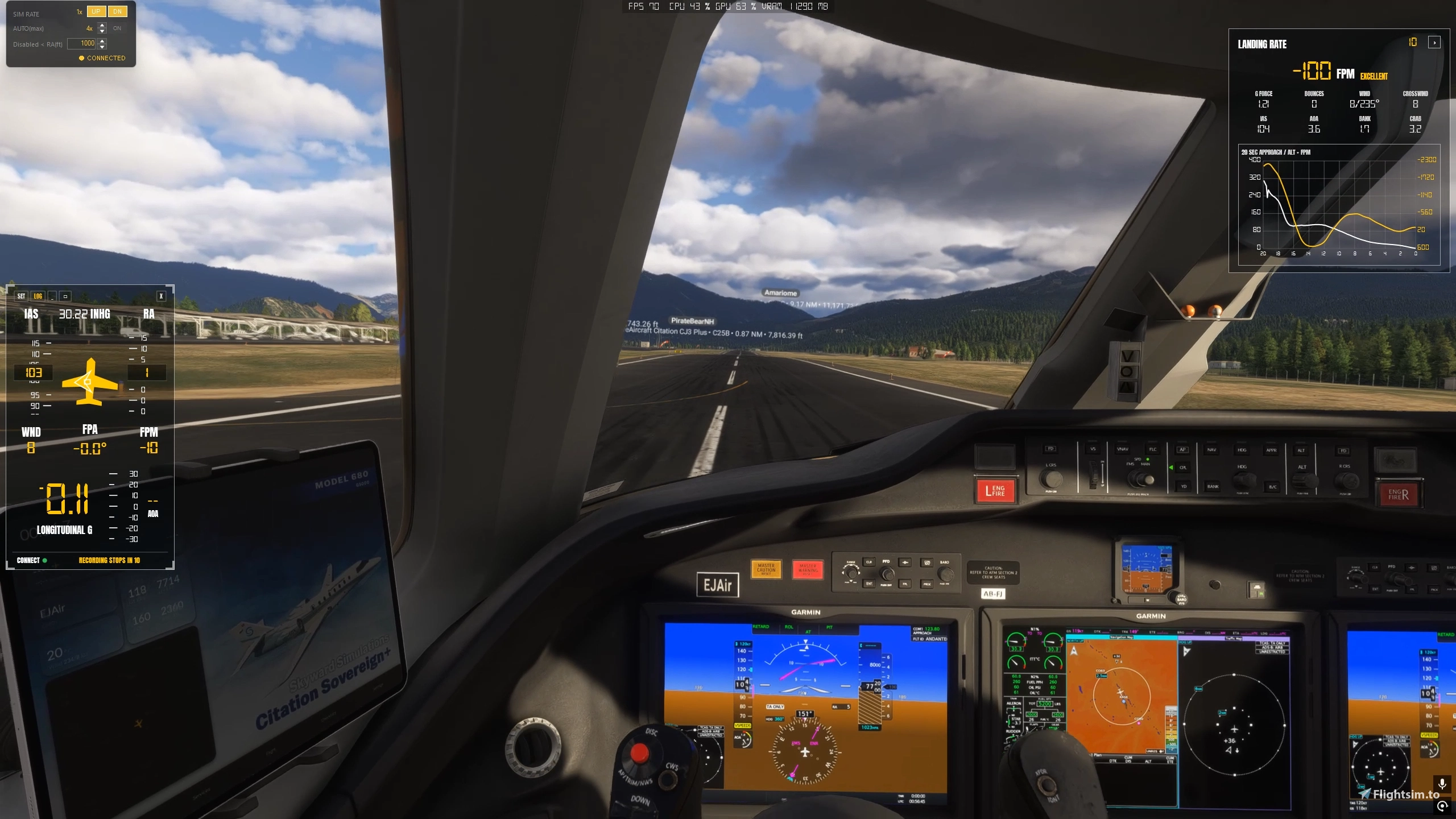 Landing Guide - It helps you achieve a smooth touchdown and provides your Landing Rate. - Image 2