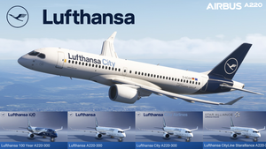 Synaptic A220-300 - Lufthansa Pack (with Cabin) - Fictional thumbnail 1