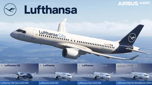 Synaptic A220-300 - Lufthansa Pack (with Cabin) - Fictional