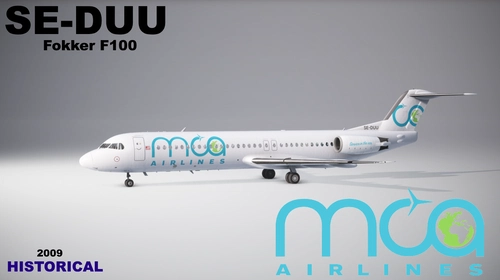 Just Flight - Fokker F100, SE-DUU, MCA Airlines, 2009