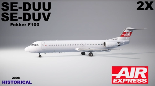 Just Flight - Fokker F100, SE-DUU/SE-DUV, Air Express Sweden, 2008