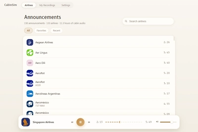 CabinSim — The Airline Cabin Announcement Player 1.2.2