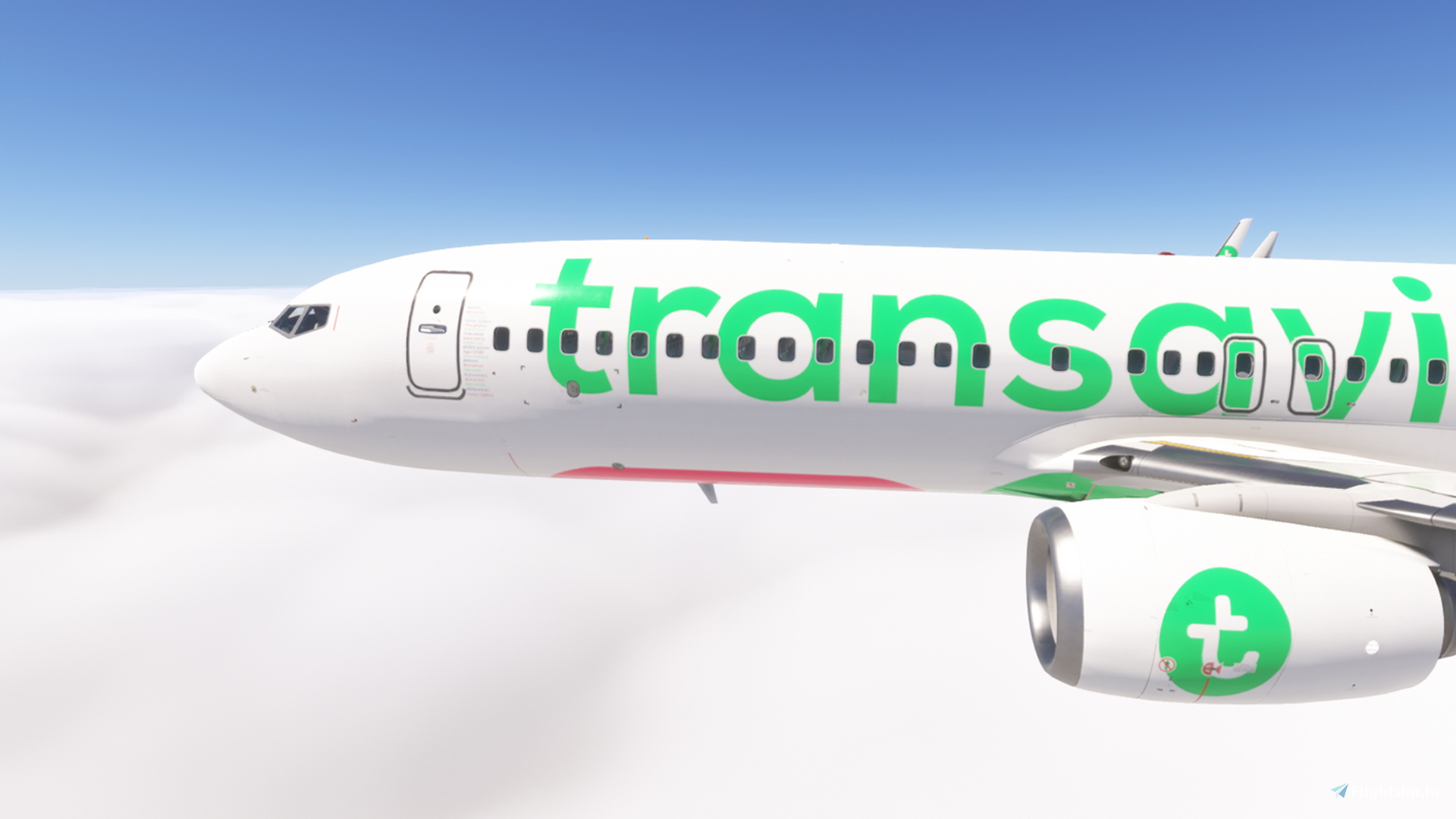 PMDG 737-800 w/ cabin Transavia France Fleet Part 2 (F-HTVM to F-HUYZ) - Image 1