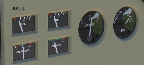 Bagolu C172M – Square Gauge Visual Enhancement