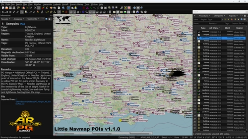 Air Rhodessa's PG Hangar – 2,030 Worldwide POIs for Little Navmap