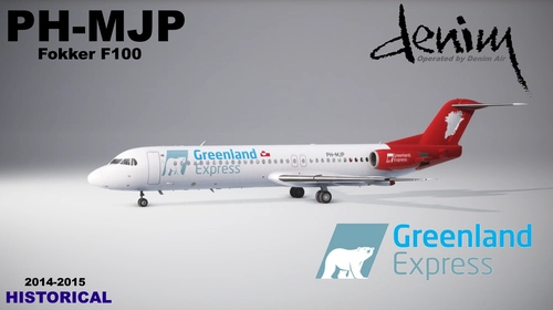 Just Flight - Fokker F100, PH-MJP, Greenland Express, 2014-2015