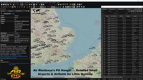 Air Rhodessa's PG Hangar — Detailed Small Airports & Airfields for Little Navmap